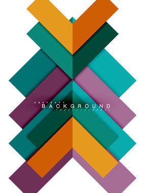 Çok renkli soyut geometrik şekiller, geometri arka plan web afiş için