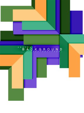 Çok renkli soyut geometrik şekiller, geometri arka plan web afiş için