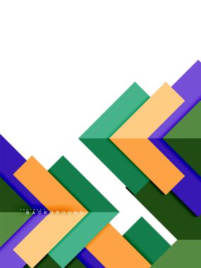Çok renkli soyut geometrik şekiller, geometri arka plan web afiş için