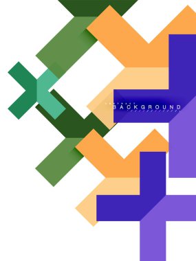 Çok renkli soyut geometrik şekiller, geometri arka plan web afiş için