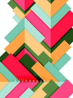 Çok renkli soyut geometrik şekiller, geometri arka plan web afiş için