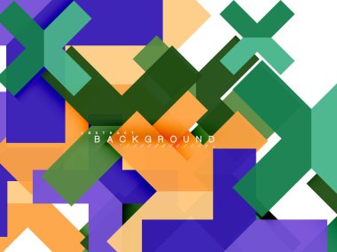 Çok renkli soyut geometrik şekiller, geometri arka plan web afiş için