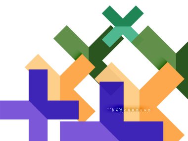 Çok renkli soyut geometrik şekiller, geometri arka plan web afiş için