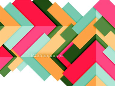 Çok renkli soyut geometrik şekiller, geometri arka plan web afiş için