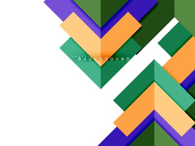 Çok renkli soyut geometrik şekiller, geometri arka plan web afiş için