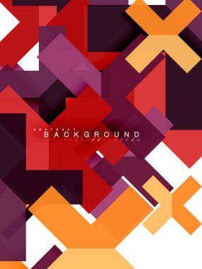 Çok renkli soyut geometrik şekiller, geometri arka plan web afiş için