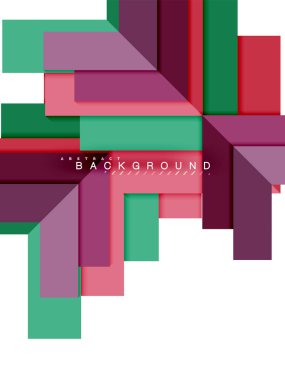 Çok renkli soyut geometrik şekiller, geometri arka plan web afiş için