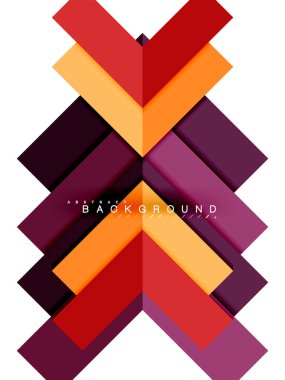 Çok renkli soyut geometrik şekiller, geometri arka plan web afiş için