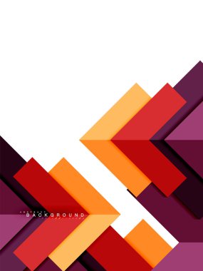 Çok renkli soyut geometrik şekiller, geometri arka plan web afiş için