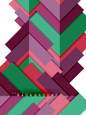 Çok renkli soyut geometrik şekiller, geometri arka plan web afiş için