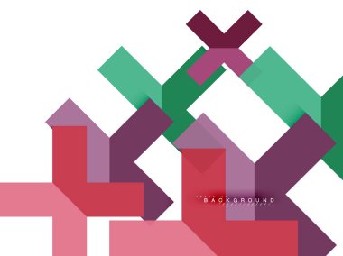 Çok renkli soyut geometrik şekiller, geometri arka plan web afiş için