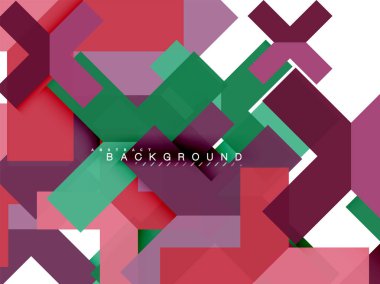 Çok renkli soyut geometrik şekiller, geometri arka plan web afiş için