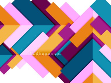 Çok renkli soyut geometrik şekiller, geometri arka plan web afiş için