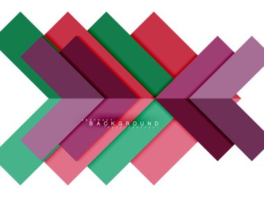 Çok renkli soyut geometrik şekiller, geometri arka plan web afiş için