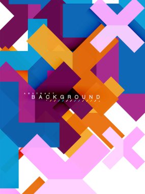 Çok renkli soyut geometrik şekiller, geometri arka plan web afiş için