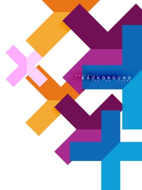 Çok renkli soyut geometrik şekiller, geometri arka plan web afiş için