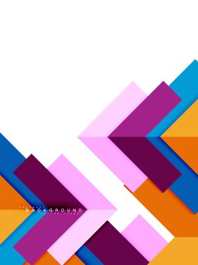 Çok renkli soyut geometrik şekiller, geometri arka plan web afiş için