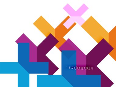 Çok renkli soyut geometrik şekiller, geometri arka plan web afiş için