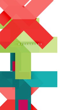 Çok renkli soyut geometrik şekiller, geometri arka plan web afiş için