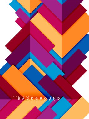 Çok renkli soyut geometrik şekiller, geometri arka plan web afiş için