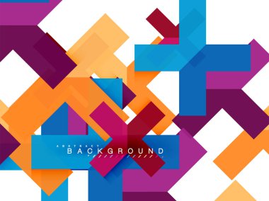 Çok renkli soyut geometrik şekiller, geometri arka plan web afiş için