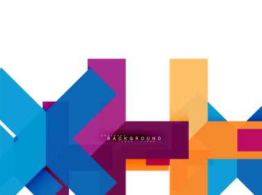 Çok renkli soyut geometrik şekiller, geometri arka plan web afiş için