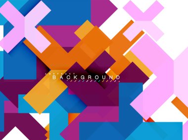 Çok renkli soyut geometrik şekiller, geometri arka plan web afiş için
