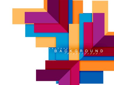 Çok renkli soyut geometrik şekiller, geometri arka plan web afiş için