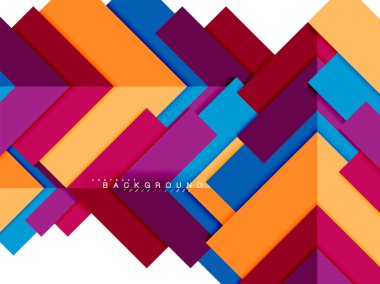 Çok renkli soyut geometrik şekiller, geometri arka plan web afiş için