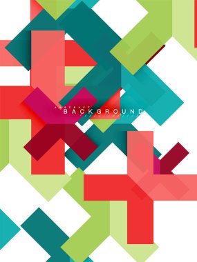 Çok renkli soyut geometrik şekiller, geometri arka plan web afiş için