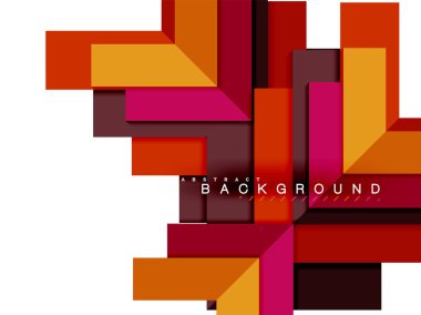 Çok renkli soyut geometrik şekiller, geometri arka plan web afiş için