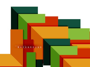Çok renkli soyut geometrik şekiller, geometri arka plan web afiş için