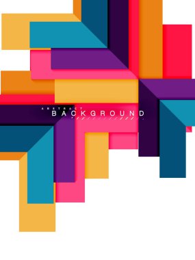 Çok renkli soyut geometrik şekiller, geometri arka plan web afiş için