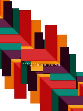 Çok renkli soyut geometrik şekiller, geometri arka plan web afiş için