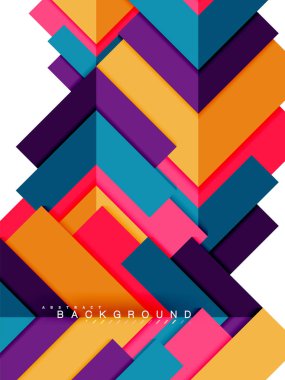 Çok renkli soyut geometrik şekiller, geometri arka plan web afiş için