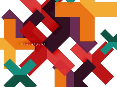 Çok renkli soyut geometrik şekiller, geometri arka plan web afiş için