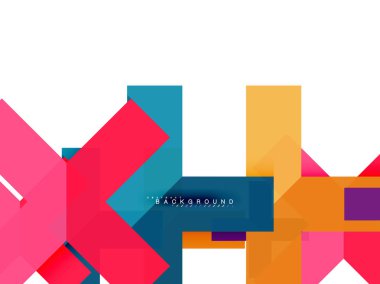 Çok renkli soyut geometrik şekiller, geometri arka plan web afiş için
