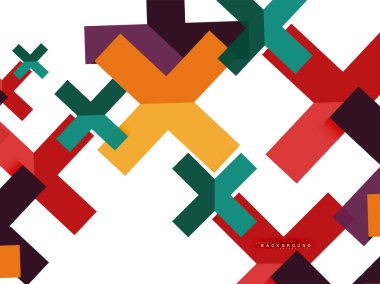 Çok renkli soyut geometrik şekiller, geometri arka plan web afiş için