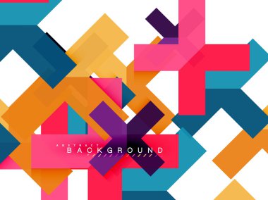 Çok renkli soyut geometrik şekiller, geometri arka plan web afiş için