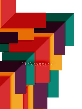 Çok renkli soyut geometrik şekiller, geometri arka plan web afiş için