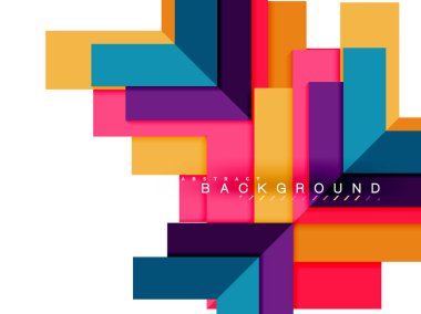 Çok renkli soyut geometrik şekiller, geometri arka plan web afiş için