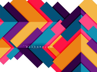 Çok renkli soyut geometrik şekiller, geometri arka plan web afiş için