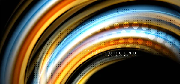 Siyah arka plan üzerinde renkli dalga satırları