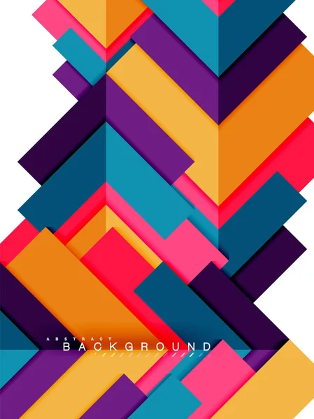 Multicolored abstract geometric shapes, geometry background for web banner — Stock Vector