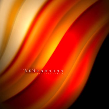 Sıvı karıştırma renkler dalga arka plan tasarlamak vektör. Renkli örgü dalgalar