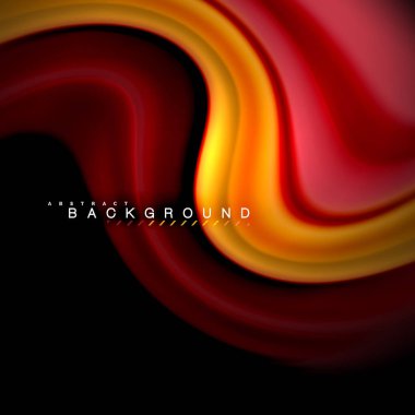 Sıvı karıştırma renkler dalga arka plan tasarlamak vektör. Renkli örgü dalgalar