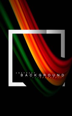 Gökkuşağı sıvı geometrik şekil dalga ve metalik renkler