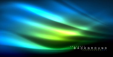 Neon parlayan dalga, sihirli enerji ve ışık arka plan