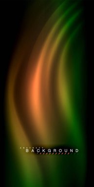 Neon parlayan dalga, sihirli enerji ve ışık arka plan