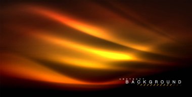 Neon parlayan dalga, sihirli enerji ve ışık arka plan